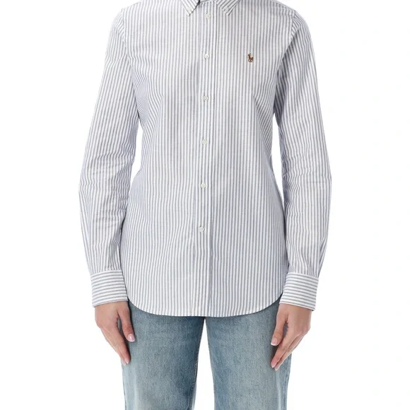 Ralph Lauren Blue Slim Fit Oxford Shirt - Picture 2 of 7